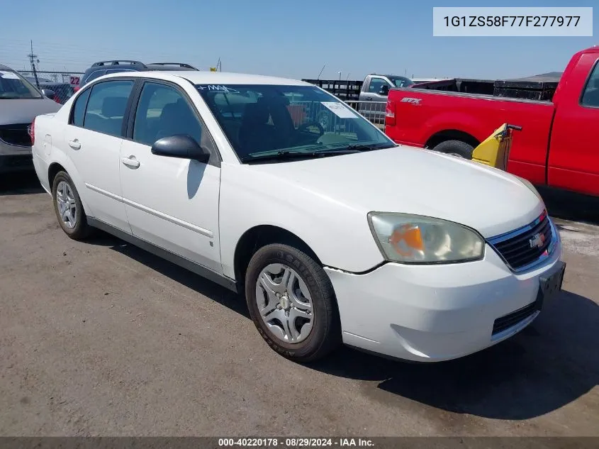 2007 Chevrolet Malibu Ls VIN: 1G1ZS58F77F277977 Lot: 40220178