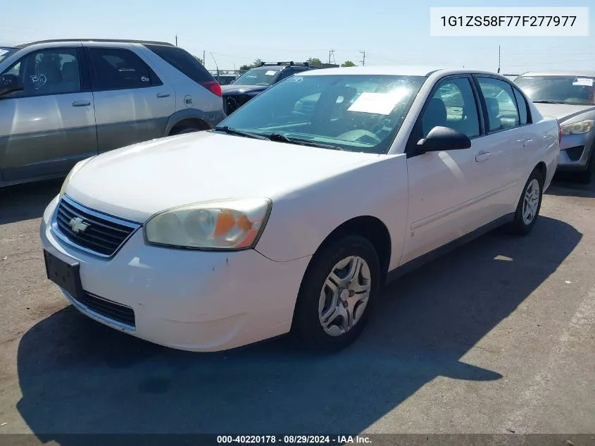 2007 Chevrolet Malibu Ls VIN: 1G1ZS58F77F277977 Lot: 40220178