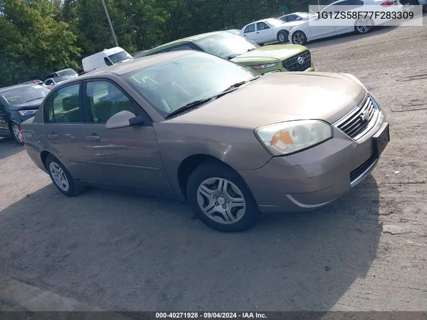 2007 Chevrolet Malibu Ls VIN: 1G1ZS58F77F283309 Lot: 40271928