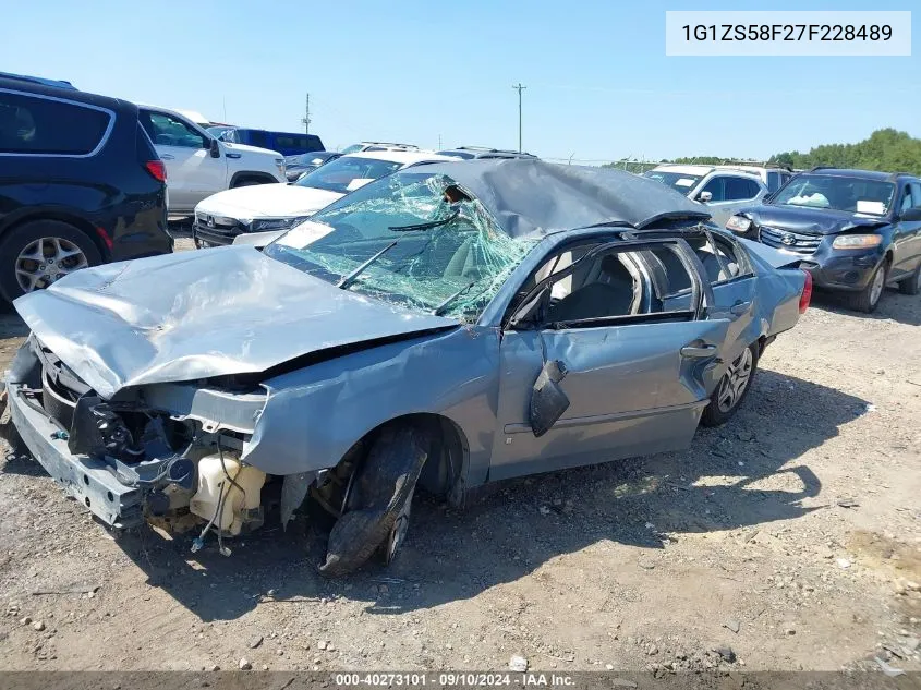 2007 Chevrolet Malibu Ls VIN: 1G1ZS58F27F228489 Lot: 40273101