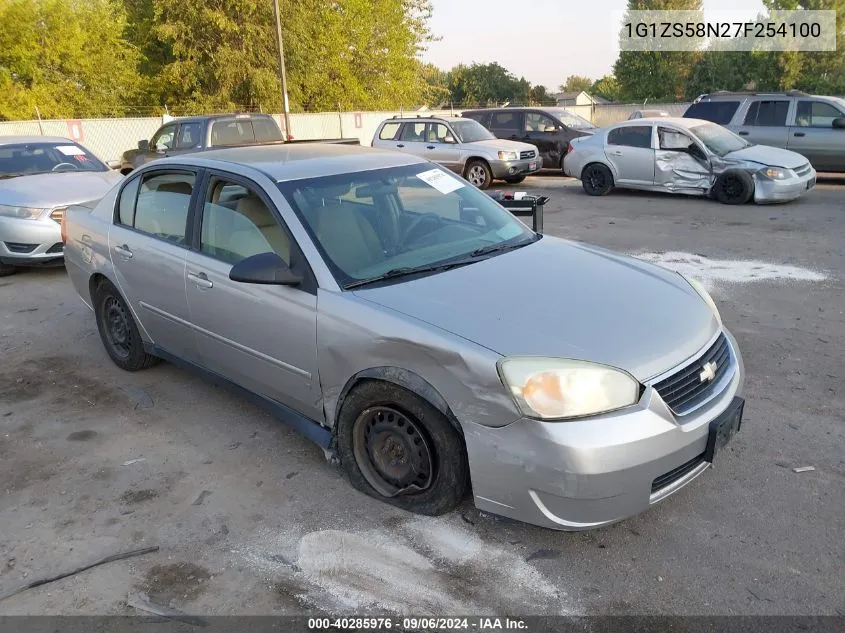 2007 Chevrolet Malibu Ls VIN: 1G1ZS58N27F254100 Lot: 40285976