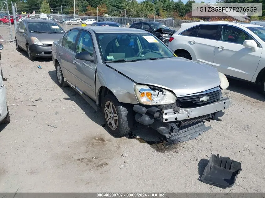 2007 Chevrolet Malibu Ls VIN: 1G1ZS58F07F276959 Lot: 40290707