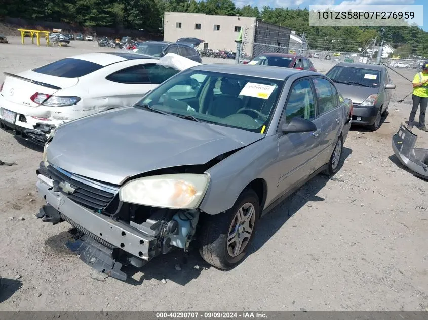 2007 Chevrolet Malibu Ls VIN: 1G1ZS58F07F276959 Lot: 40290707