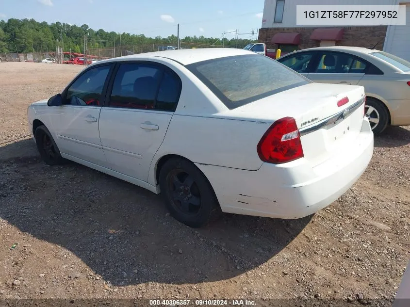 2007 Chevrolet Malibu Lt VIN: 1G1ZT58F77F297952 Lot: 40306357