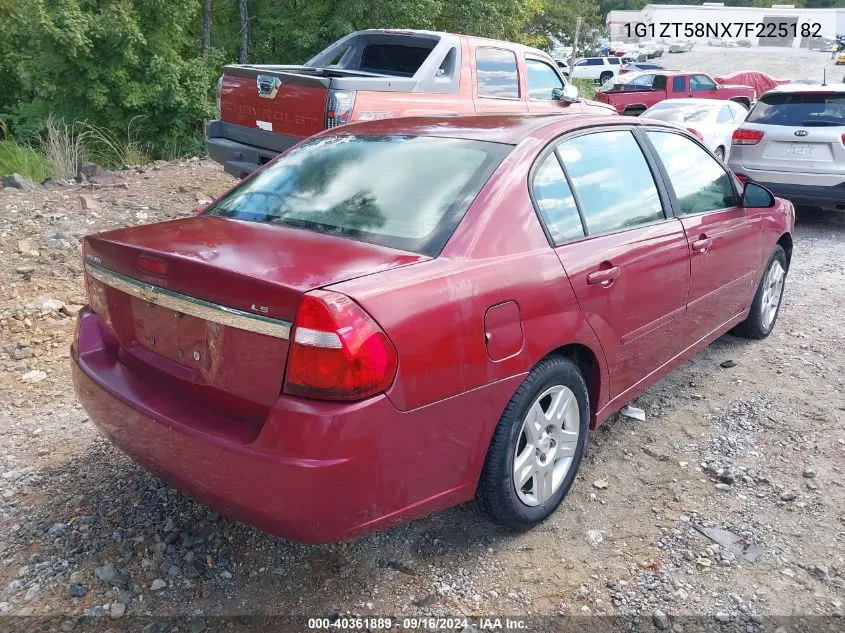 2007 Chevrolet Malibu Lt VIN: 1G1ZT58NX7F225182 Lot: 40361889