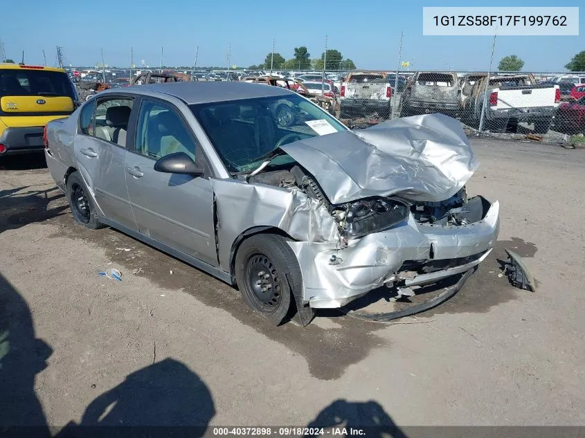 2007 Chevrolet Malibu Ls VIN: 1G1ZS58F17F199762 Lot: 40372898