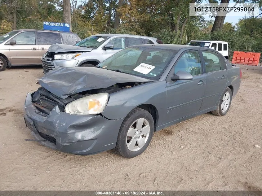 2007 Chevrolet Malibu Lt VIN: 1G1ZT58FX7F299064 Lot: 40381148