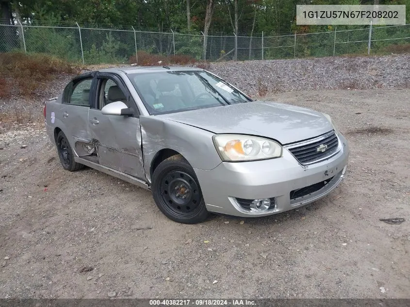 2007 Chevrolet Malibu Ltz VIN: 1G1ZU57N67F208202 Lot: 40382217