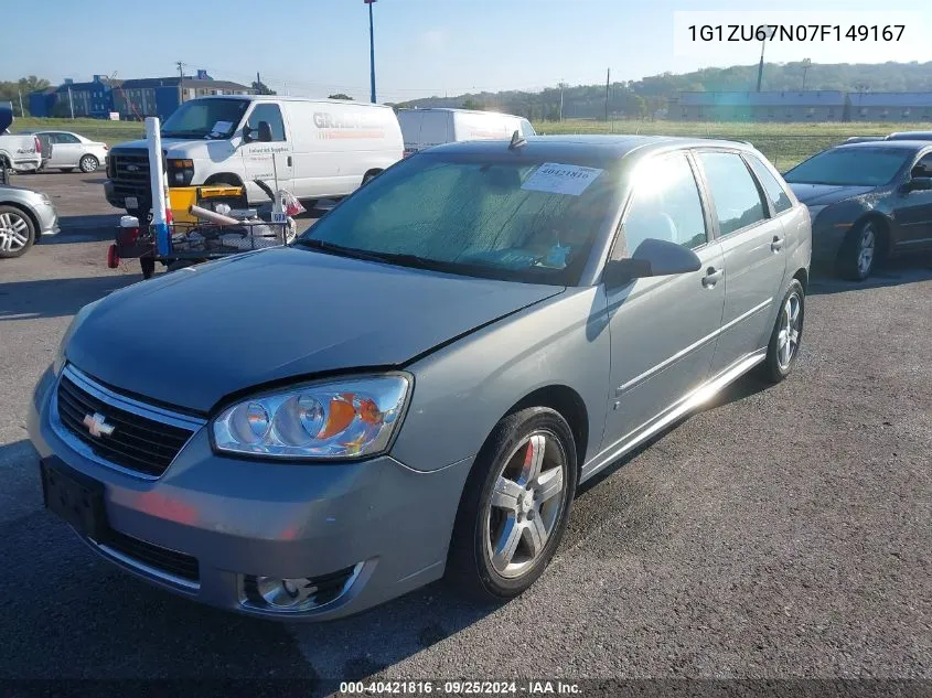 2007 Chevrolet Malibu Maxx Ltz VIN: 1G1ZU67N07F149167 Lot: 40421816