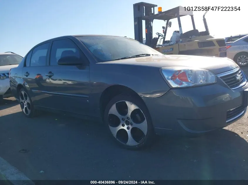 2007 Chevrolet Malibu Ls VIN: 1G1ZS58F47F222354 Lot: 40436896