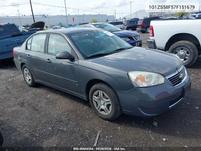 1G1ZS58F57F151679 2007 Chevrolet Malibu Ls