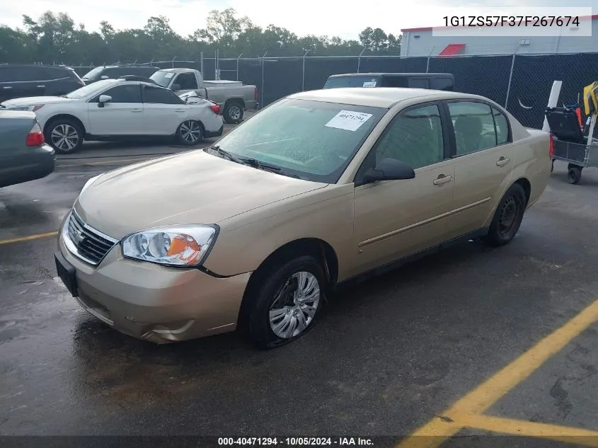 2007 Chevrolet Malibu Ls VIN: 1G1ZS57F37F267674 Lot: 40471294