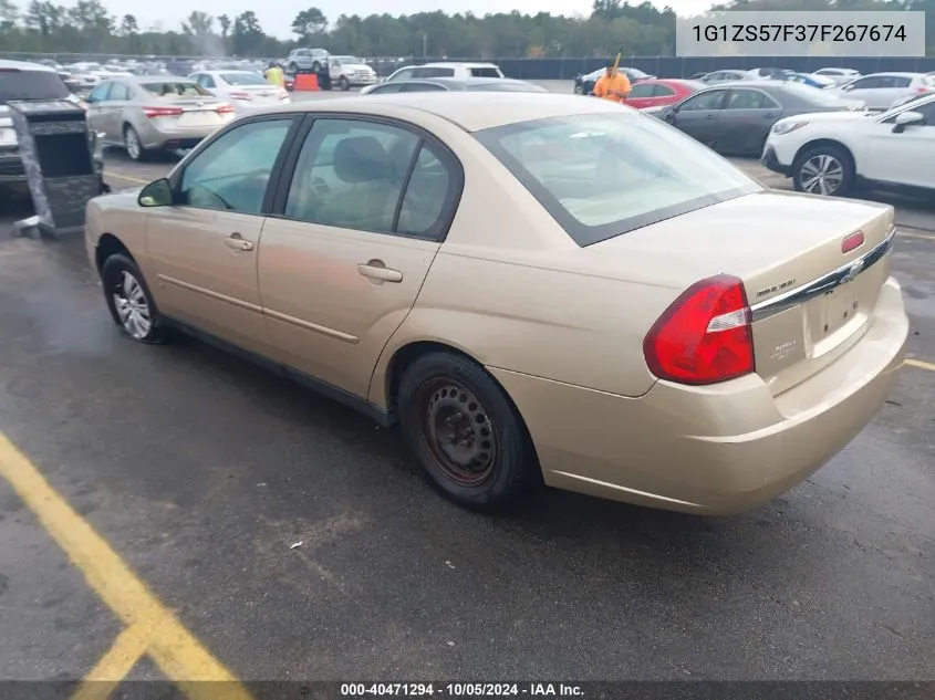 2007 Chevrolet Malibu Ls VIN: 1G1ZS57F37F267674 Lot: 40471294