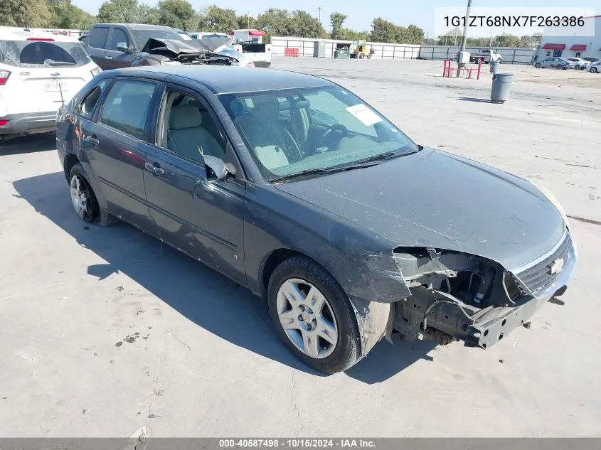 2007 Chevrolet Malibu Maxx Lt VIN: 1G1ZT68NX7F263386 Lot: 40587498