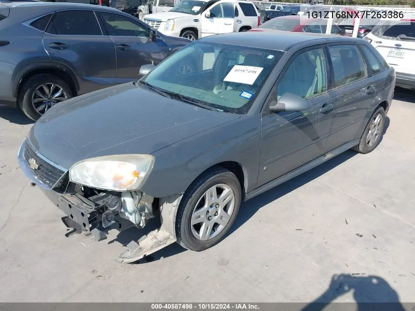 2007 Chevrolet Malibu Maxx Lt VIN: 1G1ZT68NX7F263386 Lot: 40587498