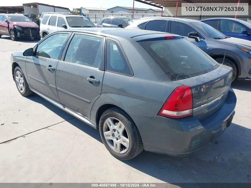 2007 Chevrolet Malibu Maxx Lt VIN: 1G1ZT68NX7F263386 Lot: 40587498