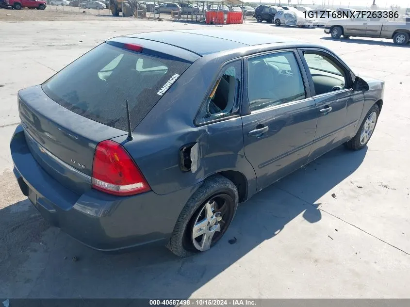 2007 Chevrolet Malibu Maxx Lt VIN: 1G1ZT68NX7F263386 Lot: 40587498