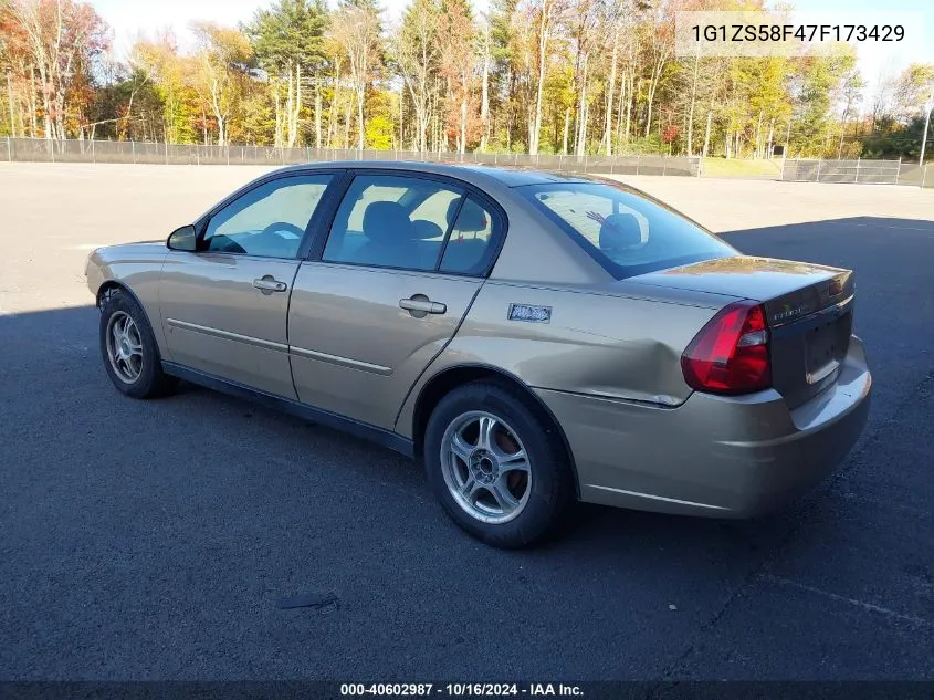 2007 Chevrolet Malibu Ls VIN: 1G1ZS58F47F173429 Lot: 40602987