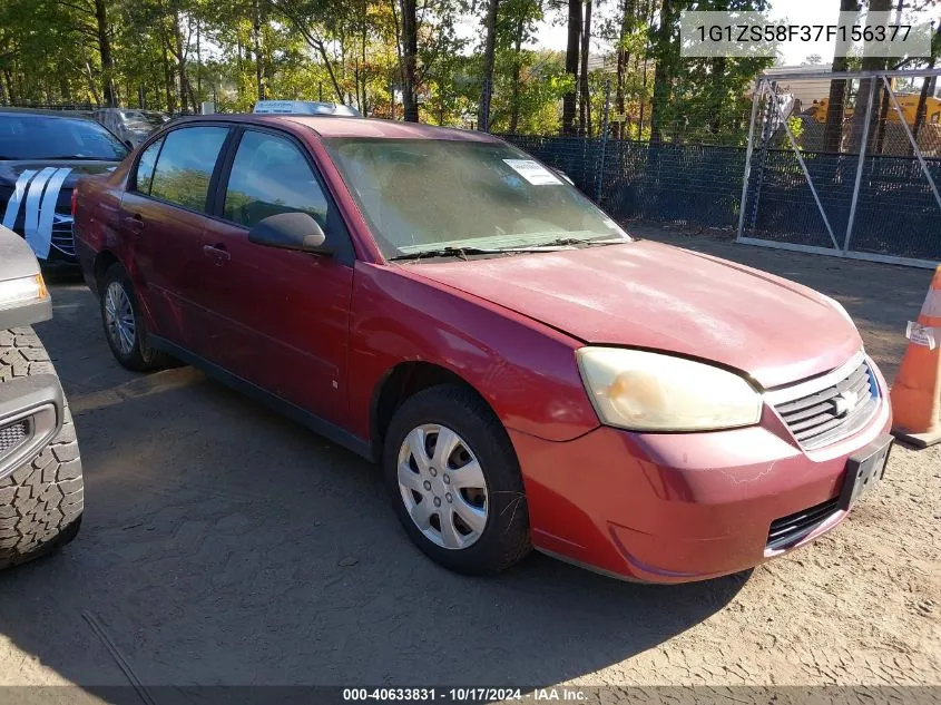 2007 Chevrolet Malibu Ls VIN: 1G1ZS58F37F156377 Lot: 40633831