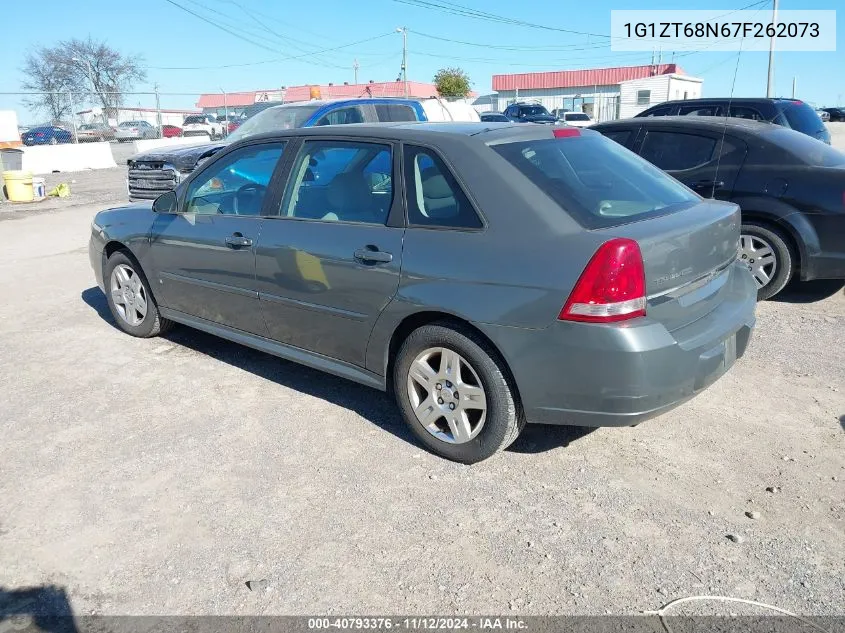 2007 Chevrolet Malibu Maxx Lt VIN: 1G1ZT68N67F262073 Lot: 40793376