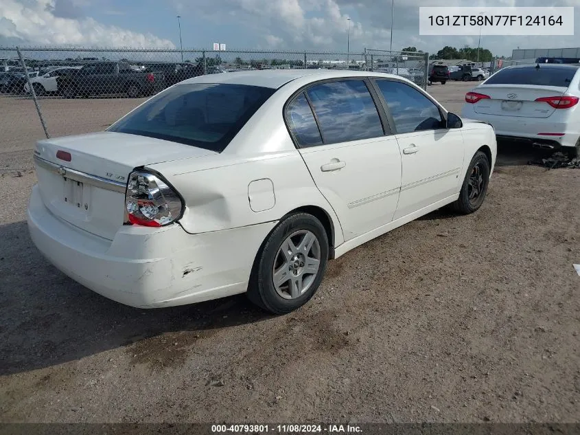 1G1ZT58N77F124164 2007 Chevrolet Malibu Lt