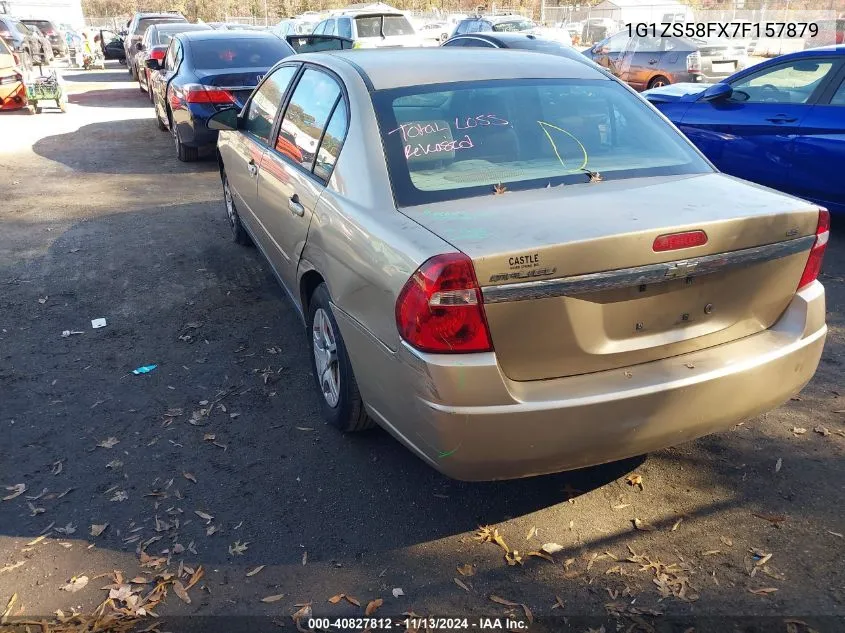 2007 Chevrolet Malibu Ls VIN: 1G1ZS58FX7F157879 Lot: 40827812