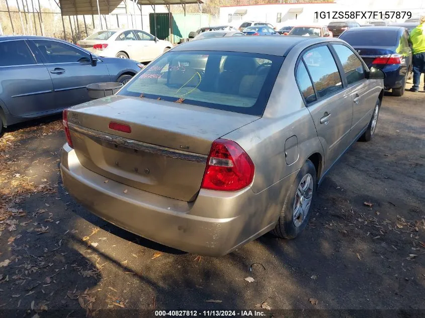 2007 Chevrolet Malibu Ls VIN: 1G1ZS58FX7F157879 Lot: 40827812