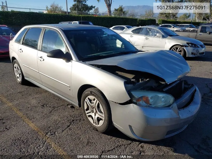 2007 Chevrolet Malibu Maxx Ls VIN: 1G1ZS68N37F275091 Lot: 40838530