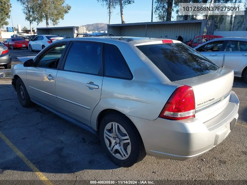 2007 Chevrolet Malibu Maxx Ls VIN: 1G1ZS68N37F275091 Lot: 40838530