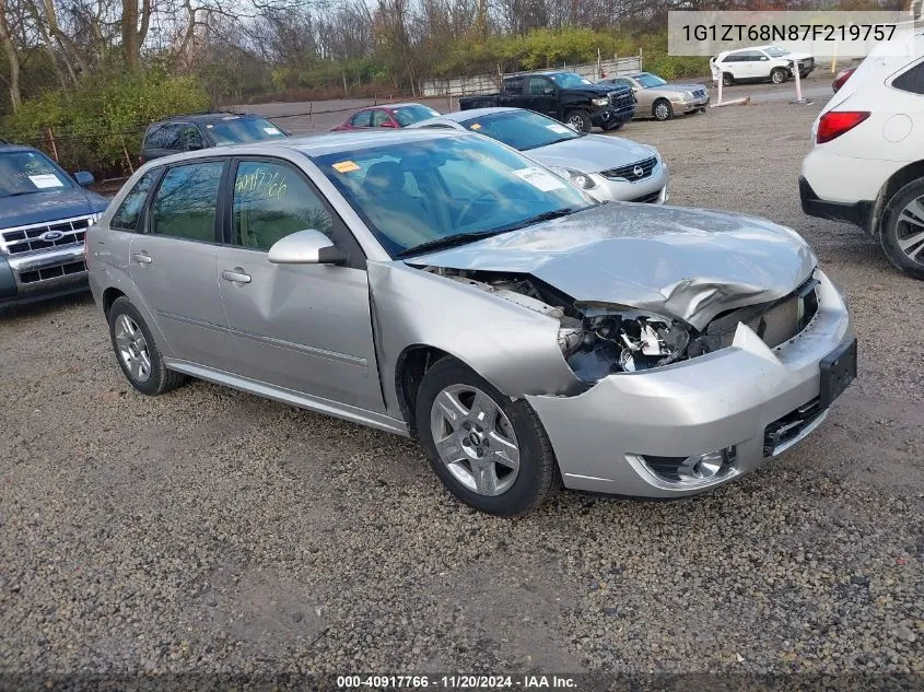 2007 Chevrolet Malibu Maxx Lt VIN: 1G1ZT68N87F219757 Lot: 40917766