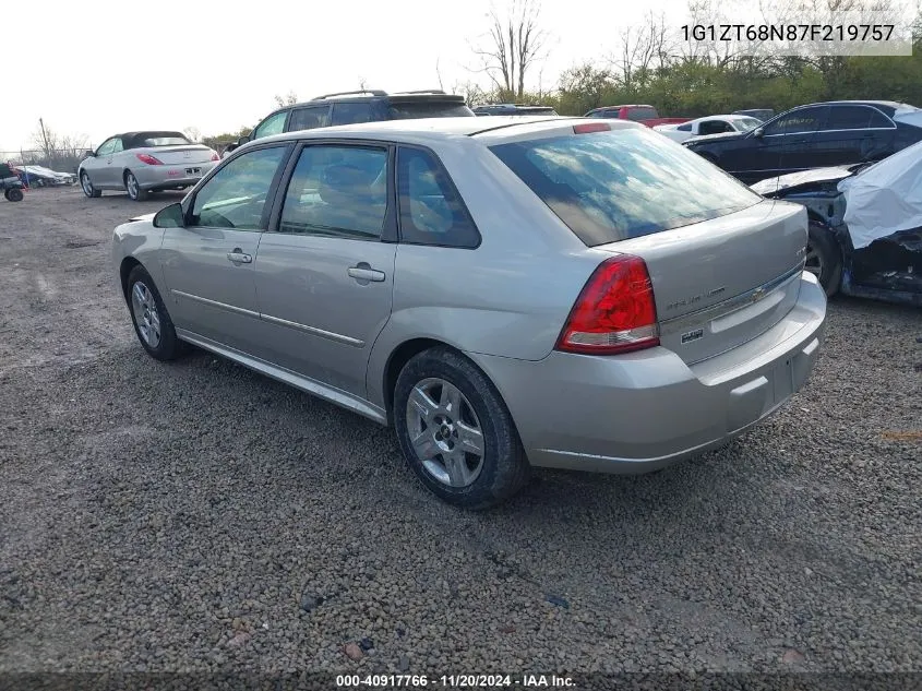 2007 Chevrolet Malibu Maxx Lt VIN: 1G1ZT68N87F219757 Lot: 40917766