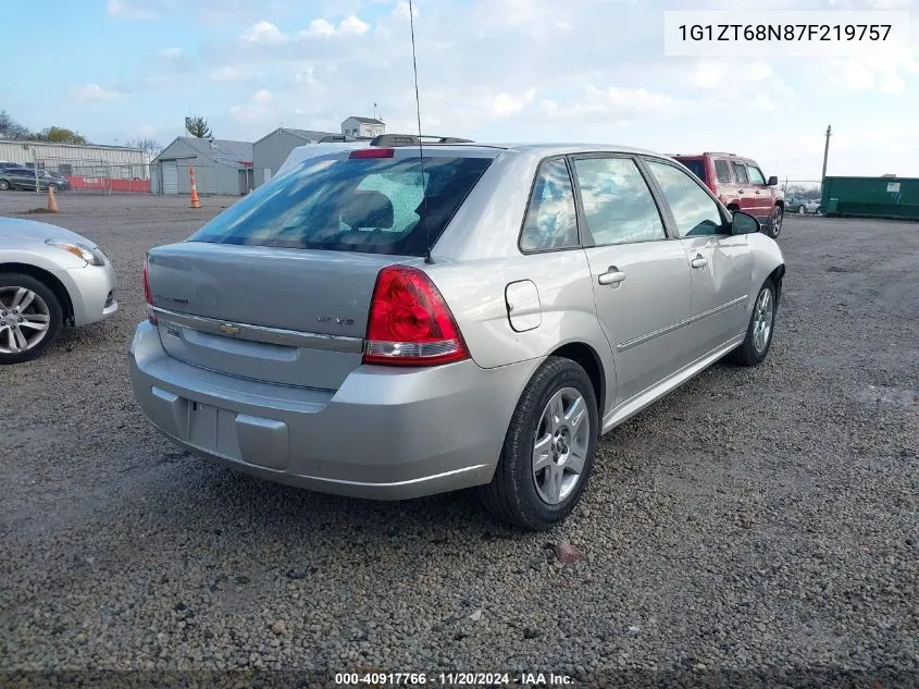 2007 Chevrolet Malibu Maxx Lt VIN: 1G1ZT68N87F219757 Lot: 40917766