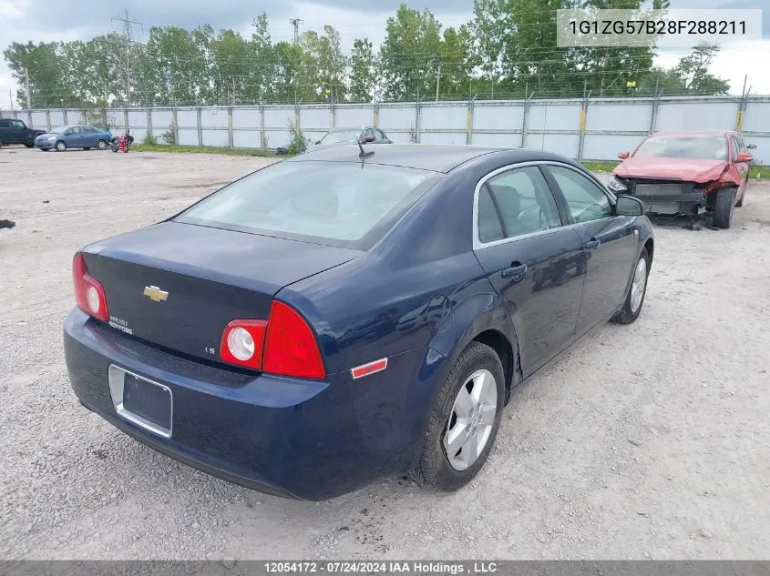 2008 Chevrolet Malibu Ls VIN: 1G1ZG57B28F288211 Lot: 12054172