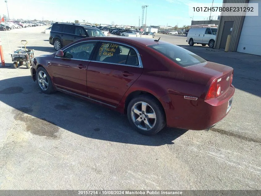 1G1ZH57B08F231292 2008 Chevrolet Malibu Lt