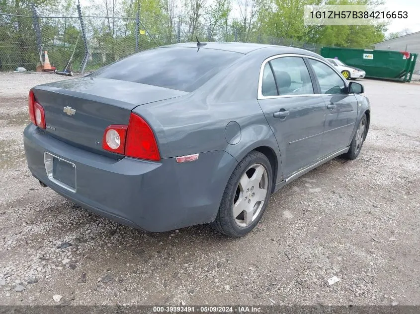 2008 Chevrolet Malibu Lt VIN: 1G1ZH57B384216653 Lot: 39393491