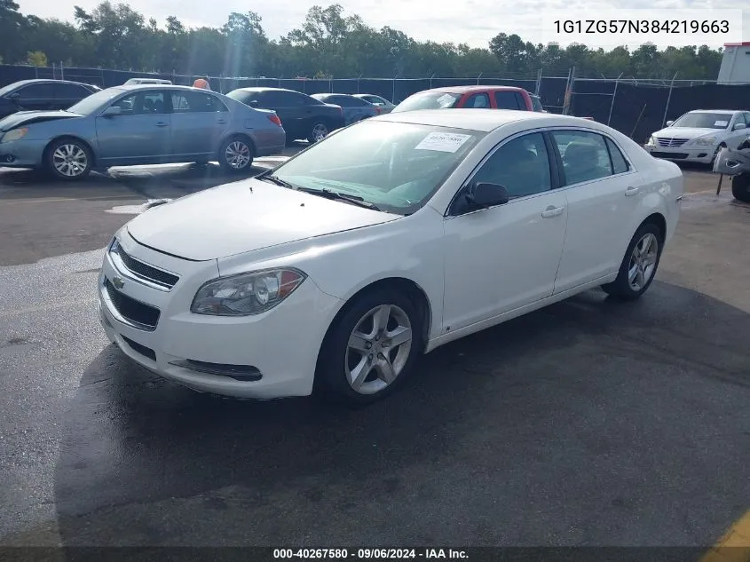 2008 Chevrolet Malibu Ls VIN: 1G1ZG57N384219663 Lot: 40267580