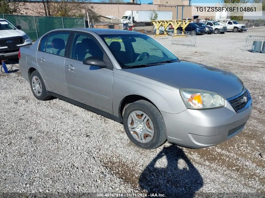 2008 Chevrolet Malibu Ls VIN: 1G1ZS58FX8F104861 Lot: 40747914