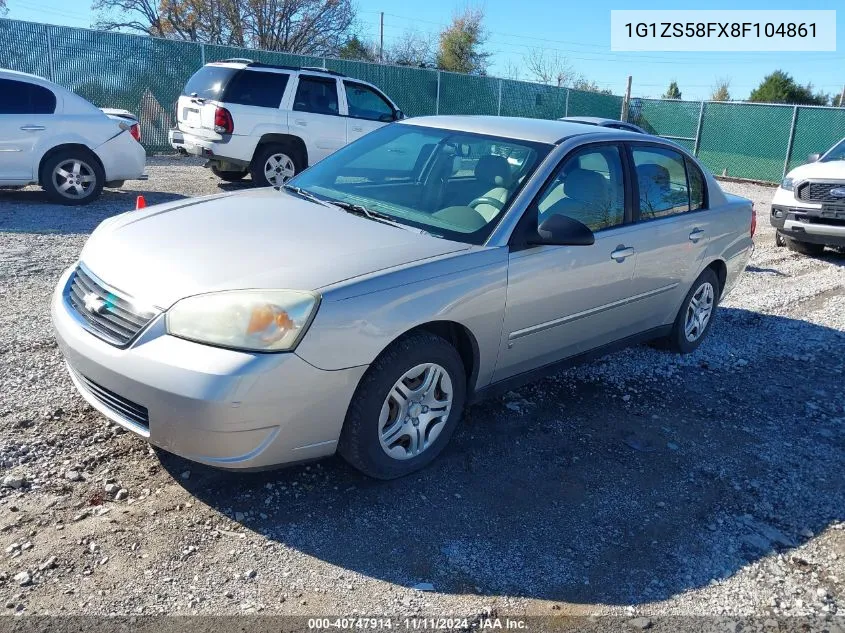 2008 Chevrolet Malibu Ls VIN: 1G1ZS58FX8F104861 Lot: 40747914