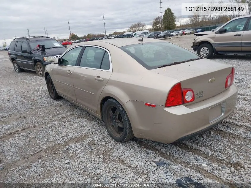 2008 Chevrolet Malibu Lt VIN: 1G1ZH57B98F258149 Lot: 40827291