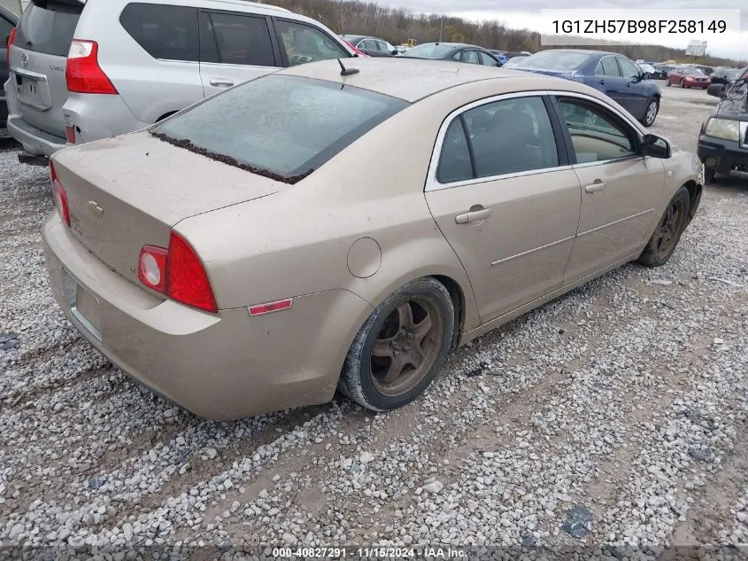 2008 Chevrolet Malibu Lt VIN: 1G1ZH57B98F258149 Lot: 40827291