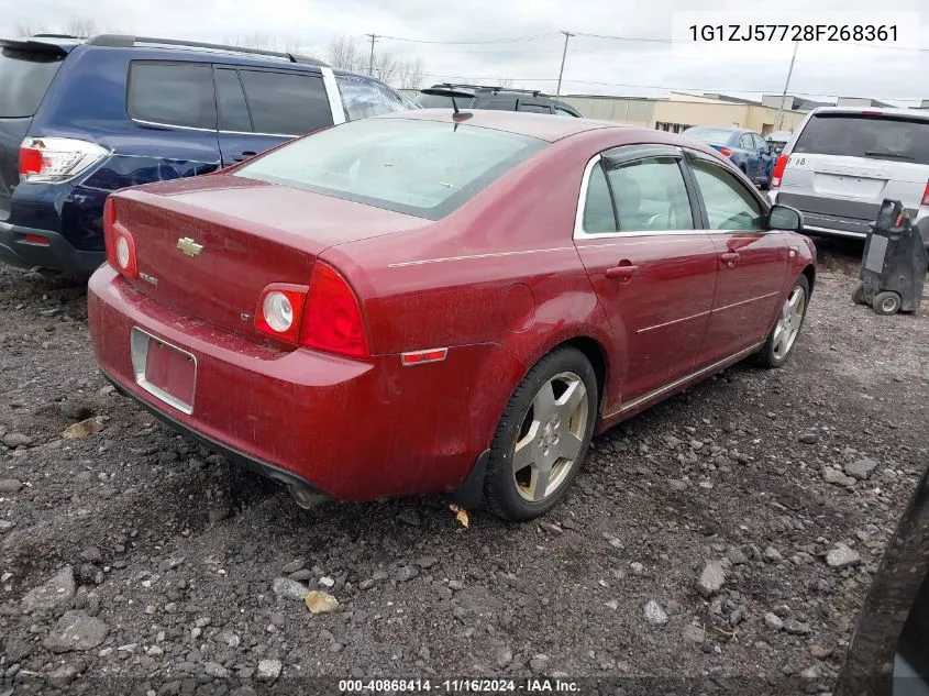 2008 Chevrolet Malibu Lt VIN: 1G1ZJ57728F268361 Lot: 40868414