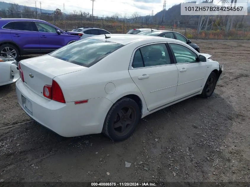 2008 Chevrolet Malibu Lt VIN: 1G1ZH57B284254567 Lot: 40886575