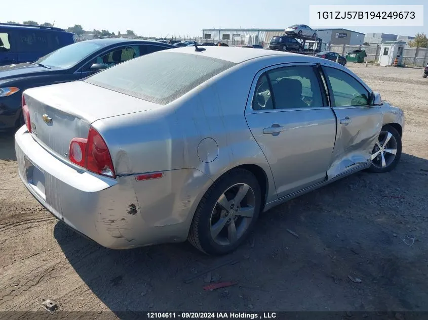 2009 Chevrolet Malibu VIN: 1G1ZJ57B194249673 Lot: 12104611