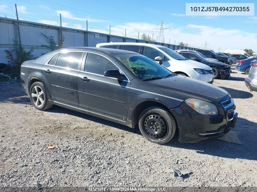 2009 Chevrolet Malibu VIN: 1G1ZJ57B494270355 Lot: 12121272