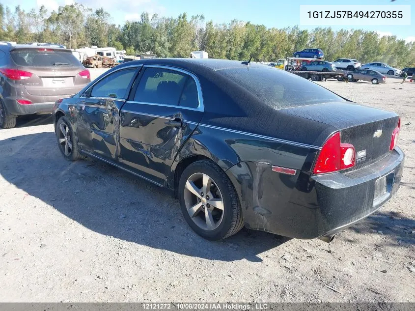 2009 Chevrolet Malibu VIN: 1G1ZJ57B494270355 Lot: 12121272