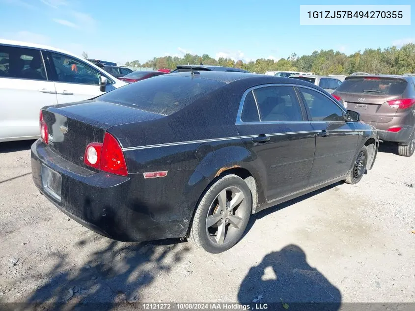 2009 Chevrolet Malibu VIN: 1G1ZJ57B494270355 Lot: 12121272