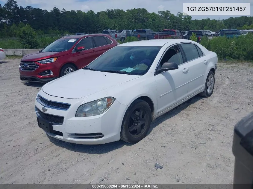 2009 Chevrolet Malibu Ls VIN: 1G1ZG57B19F251457 Lot: 39650204