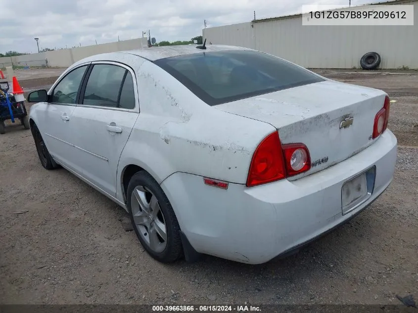 2009 Chevrolet Malibu Ls VIN: 1G1ZG57B89F209612 Lot: 39663866