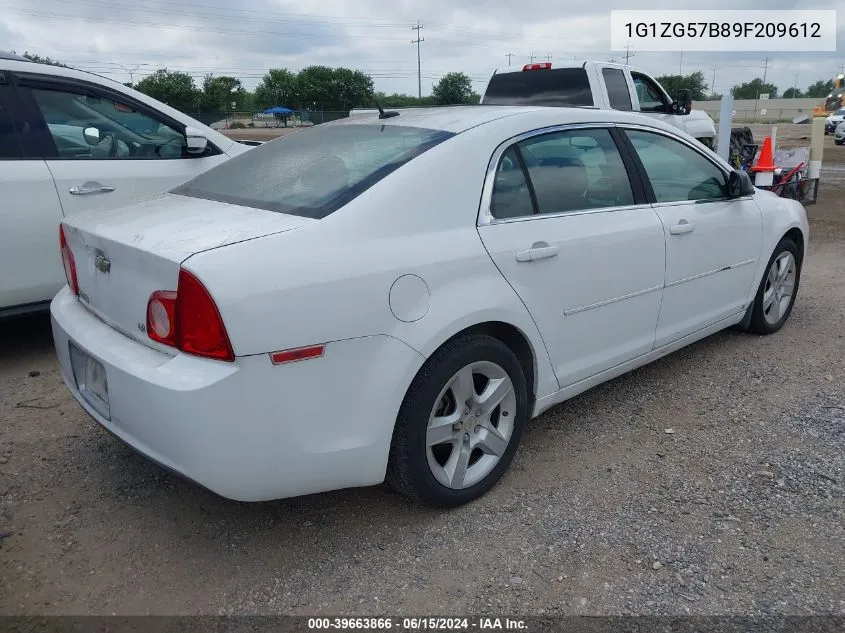 1G1ZG57B89F209612 2009 Chevrolet Malibu Ls