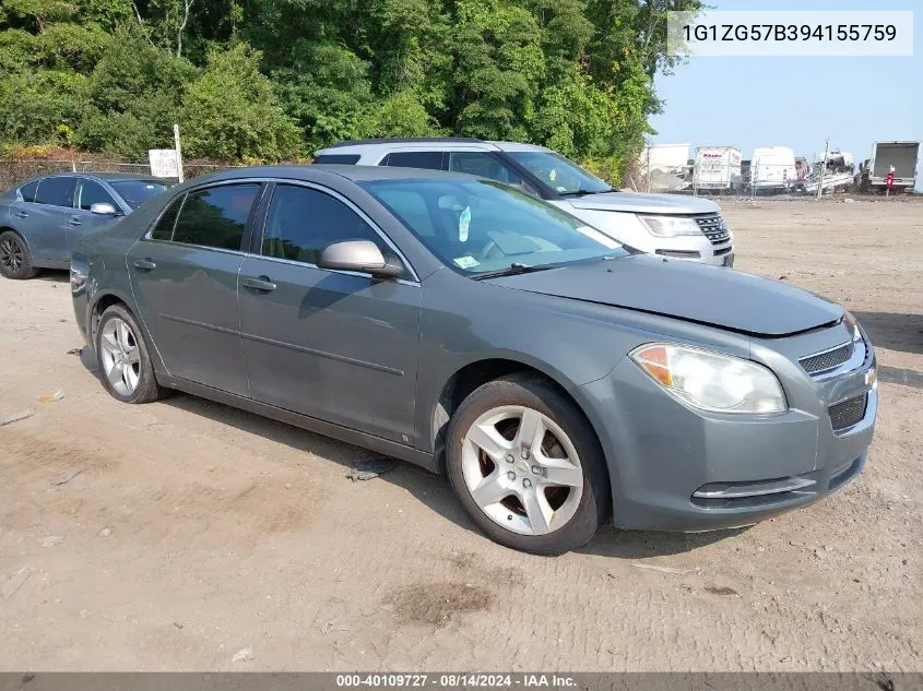 1G1ZG57B394155759 2009 Chevrolet Malibu Ls